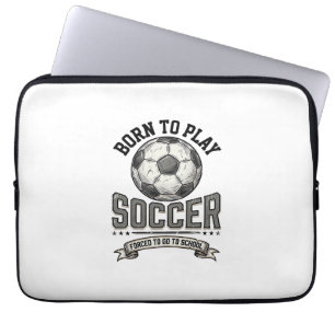 Housse Pour Ordinateur Portable Conception de chemise scolaire Vintage Soccer Born