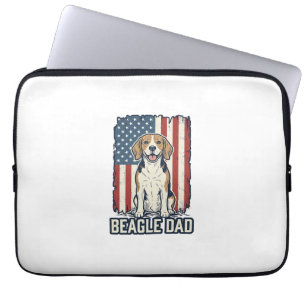 Housse Pour Ordinateur Portable Conception de chien de gravure vintage patriotique