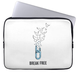 Housse Pour Ordinateur Portable Conception de citation inspirante Break Free