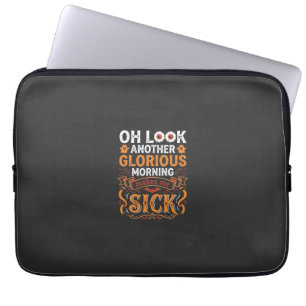 Housse Pour Ordinateur Portable Conception de Halloween Glorieux Matin Me Rend Mal