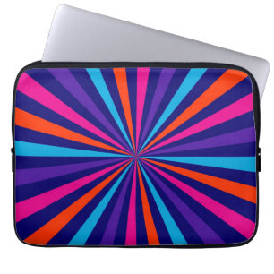 Housse Pour Ordinateur Portable Conception de la roue de tournage colorée Sun Burs