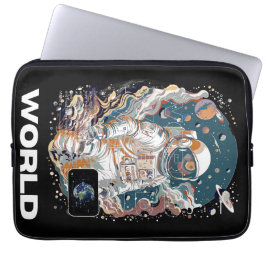 Housse Pour Ordinateur Portable Conception de l'astronaute mondiale