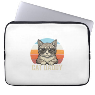 Housse Pour Ordinateur Portable Conception de T-shirt Chat Daddy Vintage Sunset Co