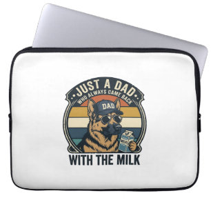 Housse Pour Ordinateur Portable Conception de T-shirt rétro lait drôle de père She