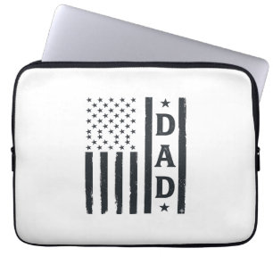 Housse Pour Ordinateur Portable Conception de vecteur de drapeau américain de papa