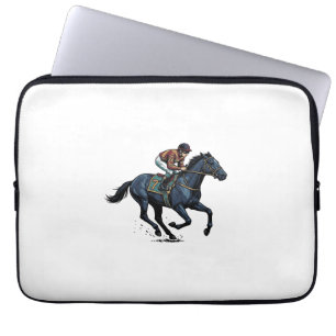Housse Pour Ordinateur Portable Conception de vecteur de jockey de course de cheva
