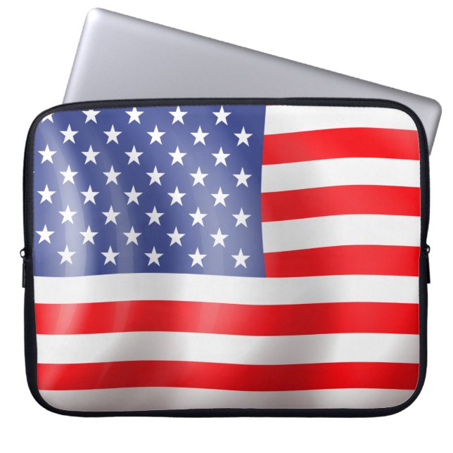 Housse Pour Ordinateur Portable Conception du drapeau américain (Devant)