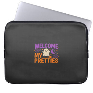 Housse Pour Ordinateur Portable Conception SVG de fantôme de Halloween Bienvenue m