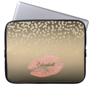 Housse Pour Ordinateur Portable Confetti en feuille brillante ou diamant personnal