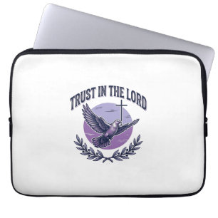 Housse Pour Ordinateur Portable Confiance dans le Seigneur Colombe Design de T-Shi