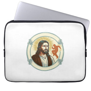 Housse Pour Ordinateur Portable Confus Jésus Tendance Virale Danse Silhouette Vidé