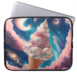 HOUSSE POUR ORDINATEUR PORTABLE CONNEXION DE CRÈME DE GLACE IMAGINAIRE PASTEL
