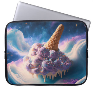 HOUSSE POUR ORDINATEUR PORTABLE CONNEXION DE CRÈME DE GLACE IMAGINAIRE PASTEL