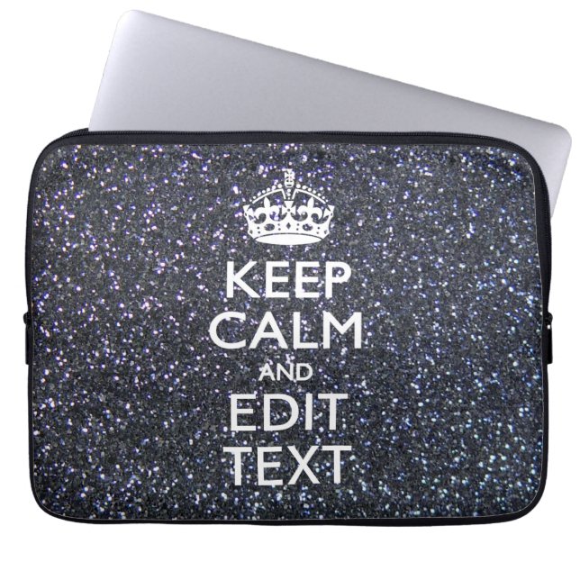 Housse Pour Ordinateur Portable Conserver le calme et votre texte sur le style de  (Devant)