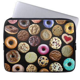Housse Pour Ordinateur Portable Cookies et Doughnuts
