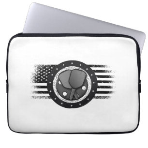 Housse Pour Ordinateur Portable Cool Pickleball Sport USA Grunge Flag - Pickleball