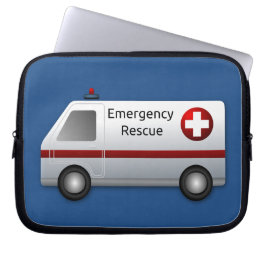 Housse Pour Ordinateur Portable Cool Secourt d'urgence Ambulance Conception de des