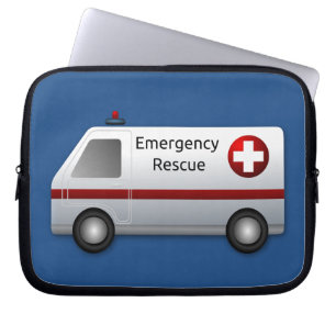 Housse Pour Ordinateur Portable Cool Secourt d'urgence Ambulance Conception de des