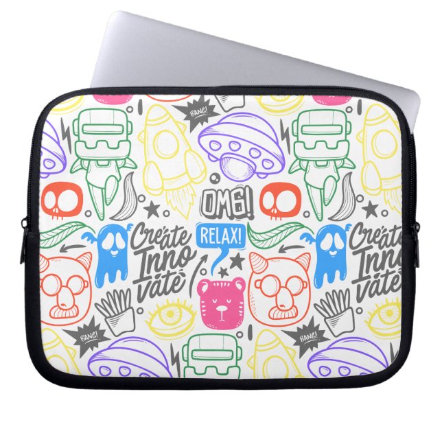 Housse Pour Ordinateur Portable Coque de doodle pour ordinateur portable et tablet (Devant)
