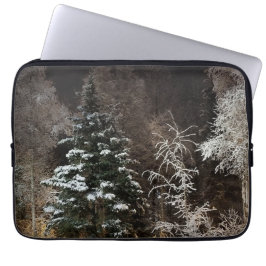 Housse Pour Ordinateur Portable Coque d'ordinateur en bois de neige paisible