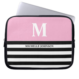 Housse Pour Ordinateur Portable Coque d'ordinateur portable rose noir pour femmes