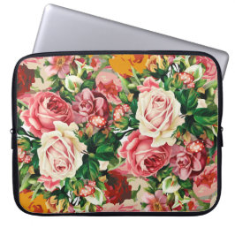 Housse Pour Ordinateur Portable Coque d'ordinateur portable Rose rétro - les Roses