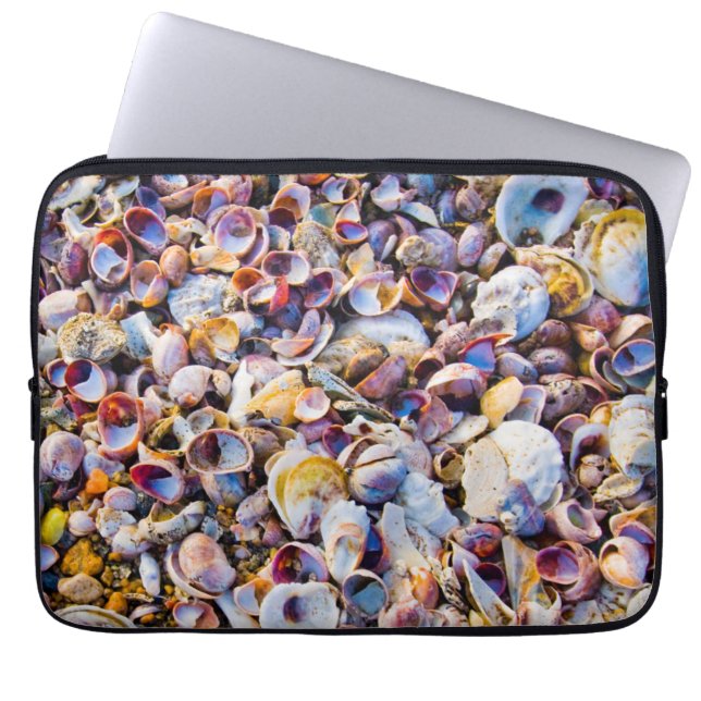 Housse Pour Ordinateur Portable Coquilles de mer par le bord de mer (Devant)