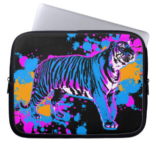 Housse Pour Ordinateur Portable Corey Tiger Tigre aux taches de peinture 80s