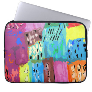 Housse Pour Ordinateur Portable Correctifs colorés
