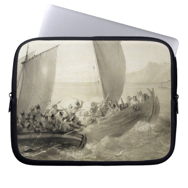 Housse Pour Ordinateur Portable Cosaques d'Azov embarquant un corsaire turc (Devant)