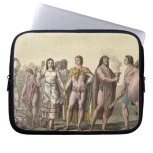 Housse Pour Ordinateur Portable Costumes des Mexicains (gravure de couleur)