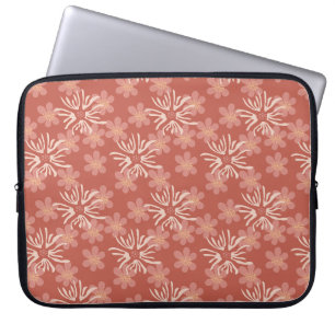 Housse Pour Ordinateur Portable Cottage moderne Floral - Palette en terre cuite do