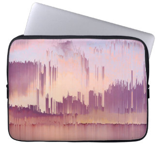 Housse Pour Ordinateur Portable Coucher de soleil coloré à l'horizon avec effet de
