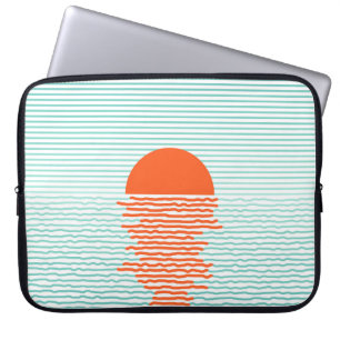 Housse Pour Ordinateur Portable Coucher de soleil dans l'océan - arrière - plan ra