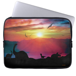 Housse Pour Ordinateur Portable Coucher du soleil de dinosaure