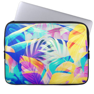 Housse Pour Ordinateur Portable Couleur Abstraite florale moderne Pastel