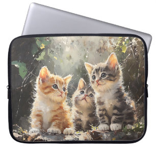 Housse Pour Ordinateur Portable COULEUR D'EAU CUTE ORANGE & CUISINES DE TABby BROW