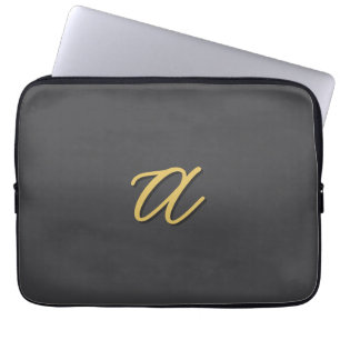 Housse Pour Ordinateur Portable Couleur Or Gris Monogramme Professionnel