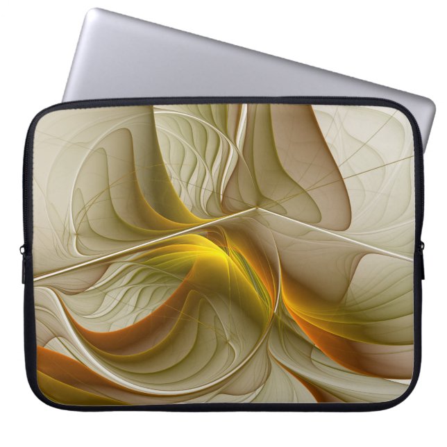 Housse Pour Ordinateur Portable Couleurs des métaux précieux, art fractal Abstrait (Devant)
