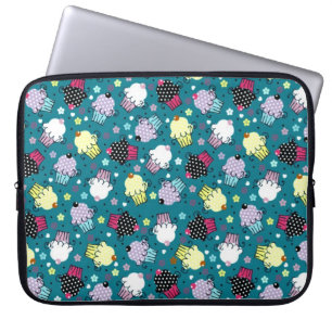 Housse Pour Ordinateur Portable Coupe de gâteau colorée Motif-Turquoise-Vert Retou