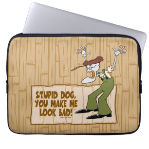 Housse Pour Ordinateur Portable Courage du chien lâché Tu Me Fais Mal L'Air !