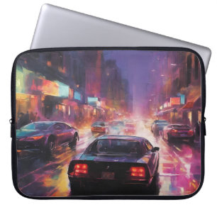 Housse Pour Ordinateur Portable Course dynamique Cityscape