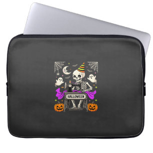 Housse Pour Ordinateur Portable Couture de squelette d'Halloween Fantôme Citrouill
