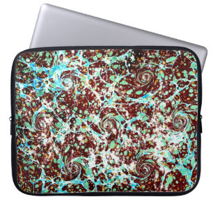 Housse Pour Ordinateur Portable Couvercle en papier marbré victorien coloré