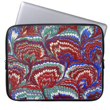 Couvercle en papier marbré victorien coloré