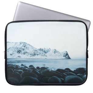 HOUSSE POUR ORDINATEUR PORTABLE COUVERTURE DE MONTAGNE AVEC PHOTOGRAPHIE DE NEIGE