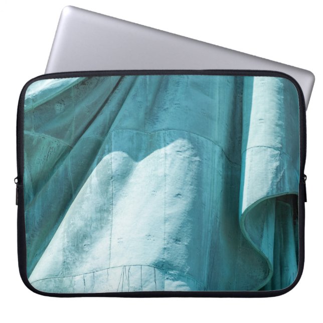 Housse Pour Ordinateur Portable couverture en tissu turquoise (Devant)