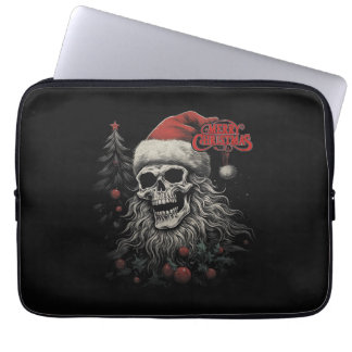Housse Pour Ordinateur Portable Crâne de squelette Noël joyeux drôle Santa apparié