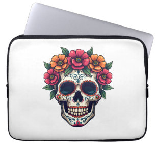 Housse Pour Ordinateur Portable Crâne de sucre Jour des morts � Dia de los Muertos