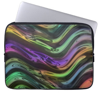 Housse Pour Ordinateur Portable Crazy Funky Rainbow Ripple Waves Art Motif